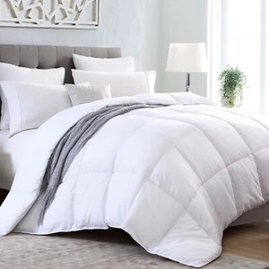 Kingsley Trend Queen White Comforter All Season Down Alternative 90X90 - Picture 1 of 6