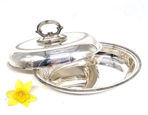 Antik ART DECO Speisewärmer Servier  Schale Platte EPNS A1 Versilbert England - Bild 1 von 8