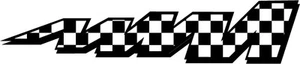 2 x chequered flag vinyl stickers graphics car side decals fun racing stripes - Picture 1 of 2