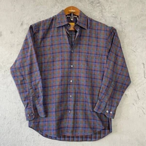 Robert Talbott Carmel Mens Plaid Button Down Shirt Sz M Classic Preppy Academia - Picture 1 of 6