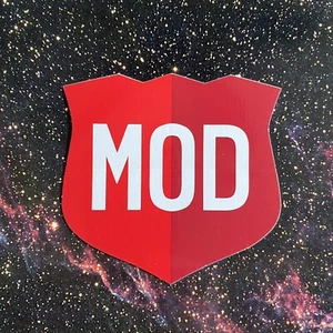 MOD Pizza 3" Aufkleber Aufkleber - MOD Logo Schild - helle rote Töne - Bild 1 von 1