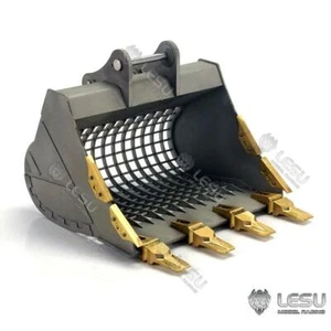 LESU Metallschaufel für 1/14 C374 Hydraulik RC Bagger Modell Messing Zähne - Bild 1 von 10