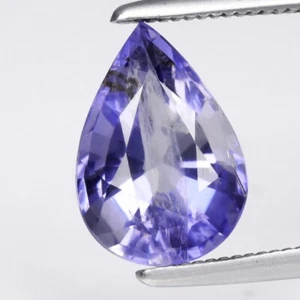 💎 1.58ct 9.5x6.5mm Pear Natural Bluish Violet Iolite - Tanzania Gemstone - Imagen 1 de 4