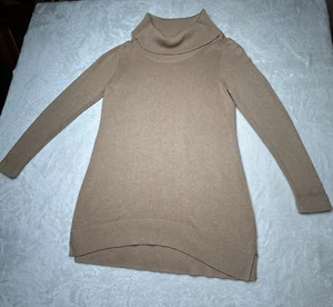 Suéter túnica Chicos para mujer talla 1 (mediano) tejido topo cuello capucha manga larga - Imagen 1 de 9