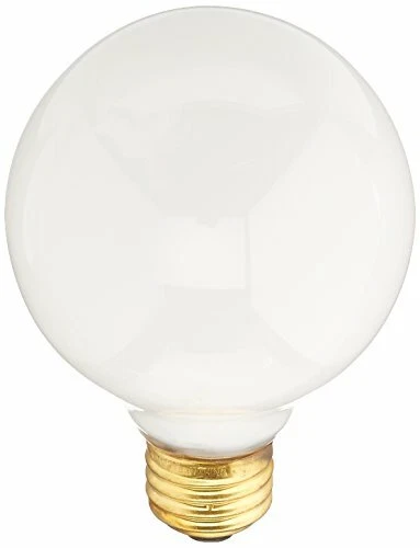 Bulbrite 25G25WH3 25W G25 Globe 130V Medium Base Light Bulb, White - Image 1 of 2