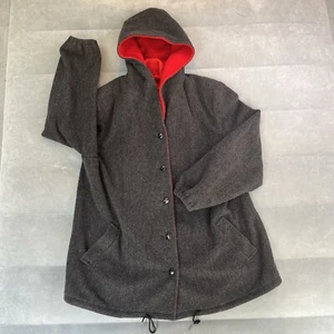Cappotto gilet vintage lana autentico Mcintosh grigio XxL made USA con cappuccio usato in ottime condizioni caldo - Foto 1 di 8