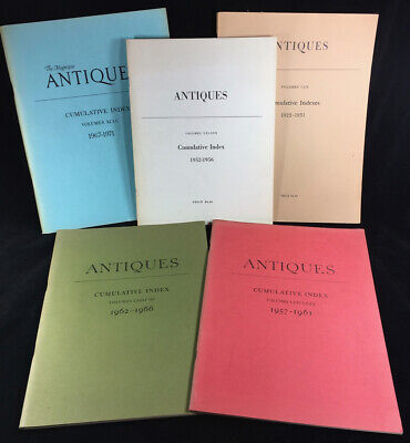 Magazine Antiques Indexes 1922-1971 Vol. 1,2,3,4,5 / American Furniture & Arts + • 167.01$