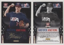 2014 USA Baseball Box Set Black Gold Signatures /49 Kristofer Armstrong #52 Auto
