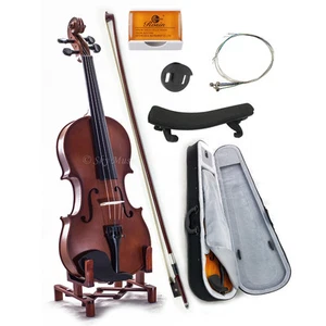 Nuevo MADERA Violín Estudiantil VN101 1/2 Talla con Estuche Arco Cuerda Rosina *GRAN REGALO* - Imagen 1 de 5