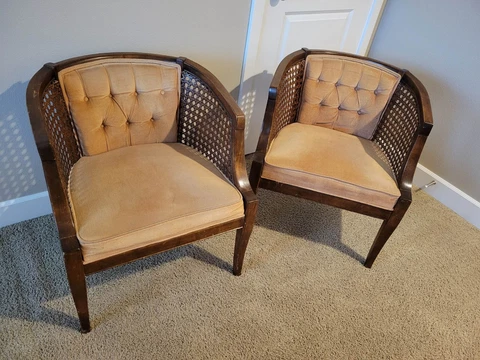 Mid Century Modern Barrel Chairs Cover