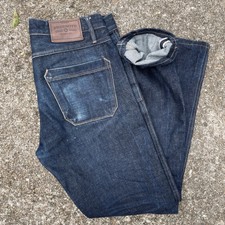 Vintage Freenote Cloth Co Selvedge Dark Wash Slim Straight Rios Jeans. Size 30