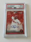 2022 Topps Now 1073 Rhys Hoskins BAT SLAM Autographed AUTO Red SP Signed PSA 10