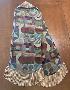 Table Runner Tapestry Geometric Shapes Earthtones. Approx 78in. x 12.5in. - Picture 1 of 4