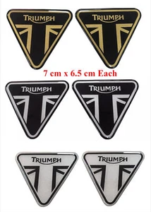 3D Motorcycle Reflective Fuel Tank Emblem Decal For TRIUMPH Badge Soft Sticker - Picture 1 of 8