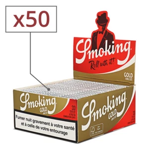Feuilles Slim Smoking Gold par 50