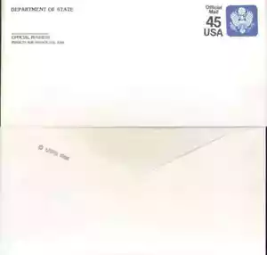 US. UO81. 45c. Official Mail. Size 22B: 8 7/8" x 4 3/8". Typ ll. MNH. 1990 - Picture 1 of 1