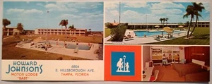 Postal vintage de Howard Johnson's Motor Lodge East Tampa Florida Hojos - Imagen 1 de 2