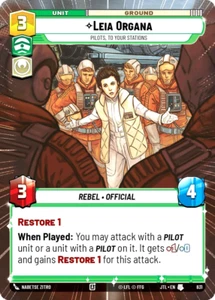 Star Wars Unlimited Leia Organa 831 Hyperspace Foil Jump to Lightspeed - Picture 1 of 1