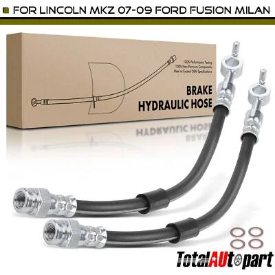 2x Manguera hidráulica de freno para Ford Fusion Lincoln MKZ Mercury Milan trasera izquierda y derecha Foto 1 de 4
