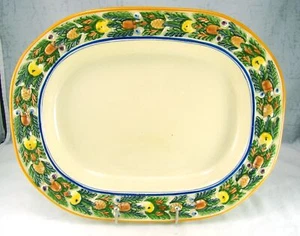 Adams Titan Ware DELLA ROBIA Multicolor on Cream 13 3/8" Platter READ - Picture 1 of 8