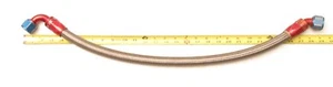  Stainless  Steel Braided Hose 29 1/2"  -12 AN  90° & 45° Reusable Fittings  #35 - Picture 1 of 4