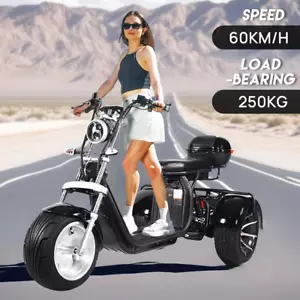 Adult 3000W Electric Tricycle Bike 60V Trike 3 Wheelers Electric Scooter E-Bike - Picture 1 of 25