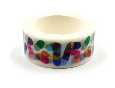 Cápsulas - Cinta de papel adhesivo Washi japonés - 15 mm de ancho - 5,5 yardas Foto 1 de 3