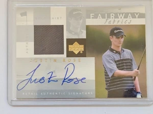 AUTO RELIC ✨ JUSTIN ROSE RC 2002 U.D. Fairway Stoffe Einzelhandel authentische Signatur - Bild 1 von 6