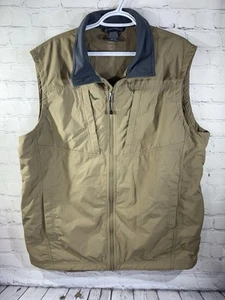 ExOfficio FlyQ Vest Mens Multi-Pockets Full Zip Walnut Size XL Lightweight EUC! - Picture 1 of 12