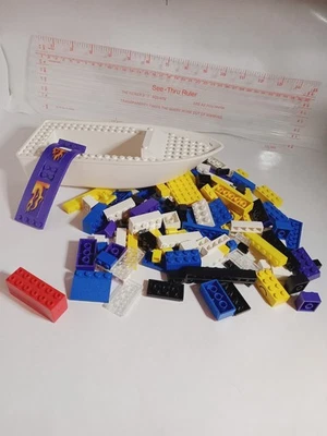LEGO Coast Guard Boat Bulk Lot of 50+ Assorted Mixed Color Building Brick Pieces - Image 1 of 4