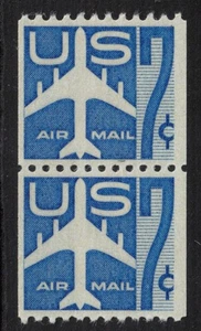 USA Scott C52 vertical coil pair Mint NH (1958) - Picture 1 of 2
