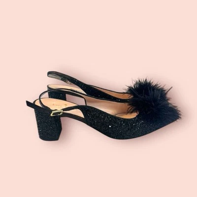 Zapatos de salón KATE SPADE New York con ribete de plumas brillantes talla 8M Foto 1 de 4