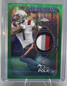 2024 Topps Chrome - Rookie Relics Ja'Lynn Polk #CRR-JP verde /99 (MEM, RC) - Foto 1 di 4
