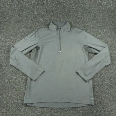 Champion Pullover Mens Medium Gray Duo Dry Quarter Zip Athletic Top Breathable - Image 1 of 4