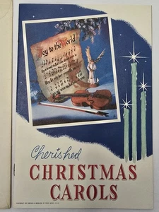 1957 MID CENTURY CARI CHRISTMAS CAROLS libretto 16 pagine in busta originale - Foto 1 di 7
