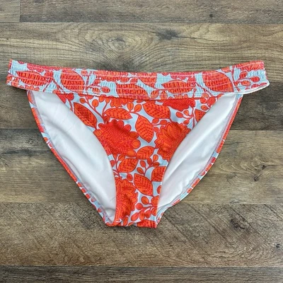 Boden Bikini Parte Inferior Mujer Milos Traje de Baño Calado Azul Rojo Retro Floral Talla 10 Foto 1 de 4