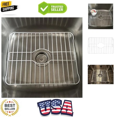 Protector de fregadero versátil y estante de secado - rejilla blanca resistente al óxido 12,5" x 18" Foto 1 de 4