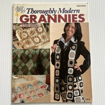 Thoroughly Modern Grannies Crochet Pattern Booklet Granny Squares Designs - Image 1 of 4
