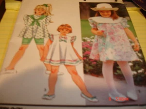 SIMPLICITY PATTERN 7726 GIRLS DRESS 5-6X UNCUT - Picture 1 of 1