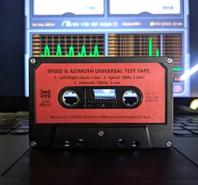 3-in-1 Universal Speed & Azimuth alignment Test/Calibration audio cassette tape - Image 1 of 2