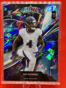 7/8✨ ZAY FLOWERS 2023 Wild Card Metallix Rookie Blue Lazer WildLight Ravens - Picture 1 of 3