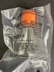 Corning Erlenmeyer Flask 125 ml with Vent Cap PC Total of 50 Flasks - Picture 1 of 11