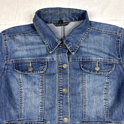 Chaqueta vaquera Baccini XL manga larga con botones a presión 4 bolsillos Foto 1 de 4