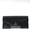 Vivienne Westwood Bifold Wallet Leather Black Woman's 7.4×3.7×0.9 Inch Used