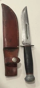 Vintage WW2 Era Classic RH Pal 36 knife w/ The George Lawrence Sheath 7 6 - Picture 1 of 9