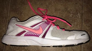 Womens Nike Dart 10 580427-100 Reslon Motion Fit Running Shoes Sz 8.5 White/Pink - Picture 1 of 9