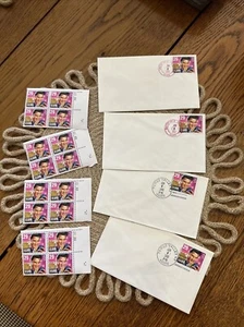 1993 USPS Elvis Stamps and 4 Date Stamped Envelopes On Release Date 1/8/93 - Picture 1 of 11