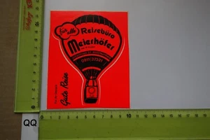 Alter Aufkleber Reiseveranstalter Reisebüro MEIERHÖFER Nürnberg Heissluftballon - Bild 1 von 2