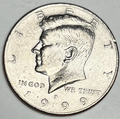 BEST PRICE - 1999 P John Kennedy Half Dollar Coin 50 Cents - FREE SHIPPING - CIR Cover