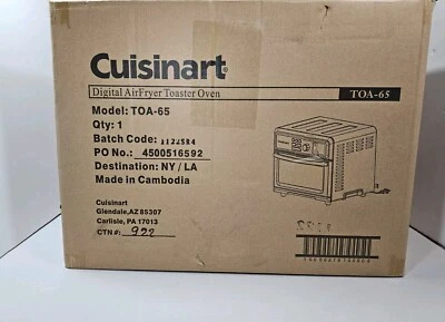Horno tostador freidora digital de acero inoxidable Cuisinart TOA-65 1800W Foto 1 de 4